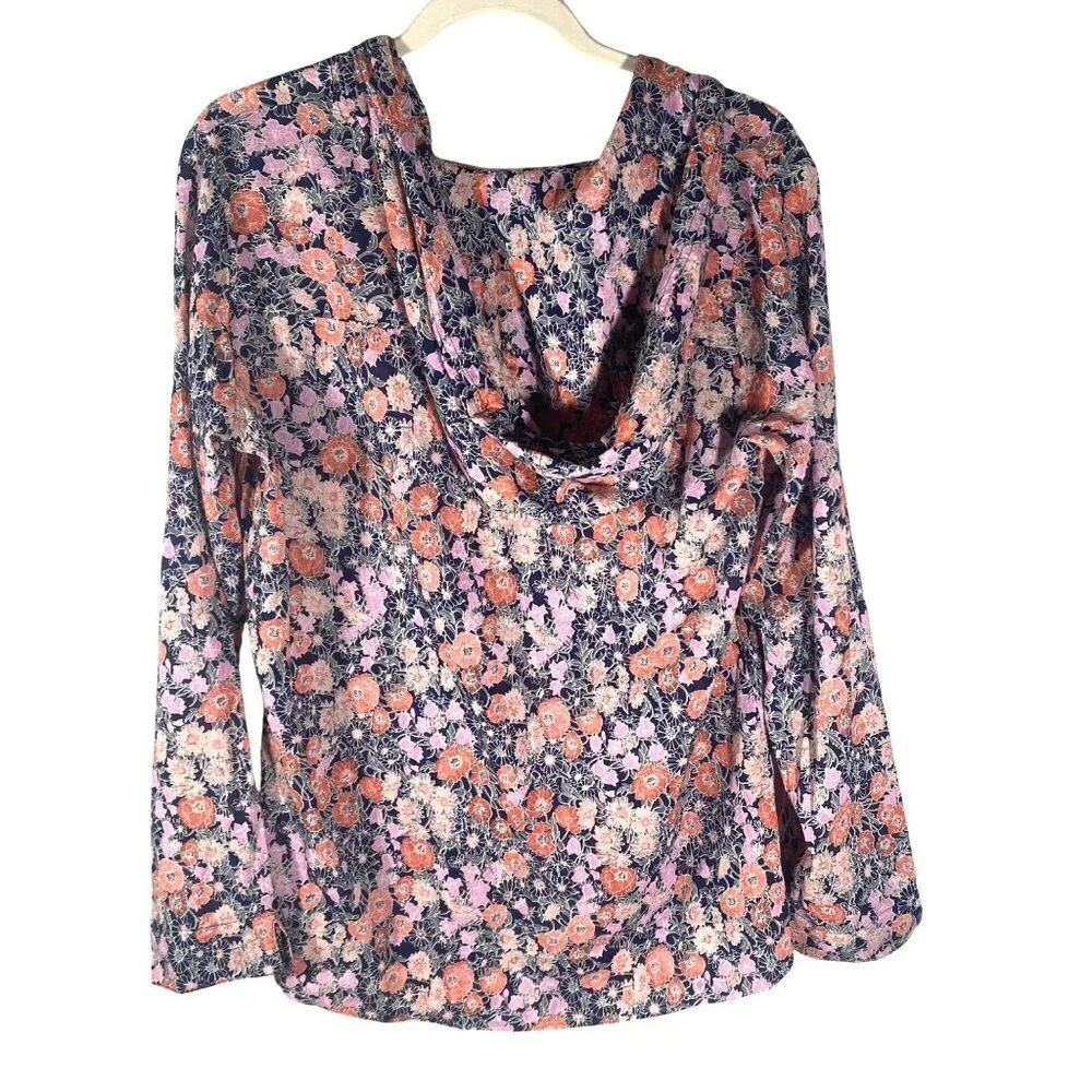 Carve Designs Dylan coverup tunic top hoodie floral fly weight organic cotton S - Picture 3 of 11